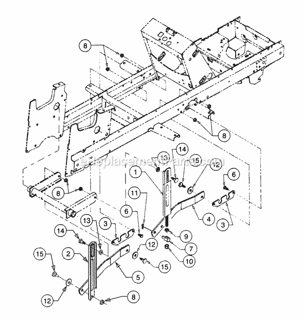 Implement Lift Hanger Diagram and Parts List for 2146 13A-224F100 Cub Cadet Lawn Tractor